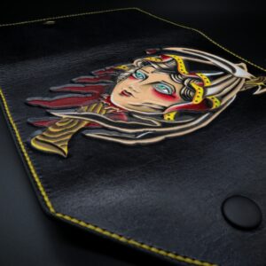 Long Wallet Traditional Tattoo Style - 21 Grams Leather Goods