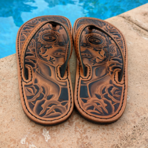 Custom Handmade Leather Sandals by 21Grams Leather Goods