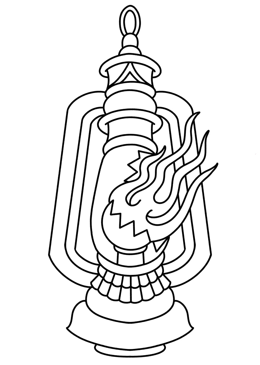 Lantern 001 Classic Traditional leather tooling pattern clean linework by 21GRAMS