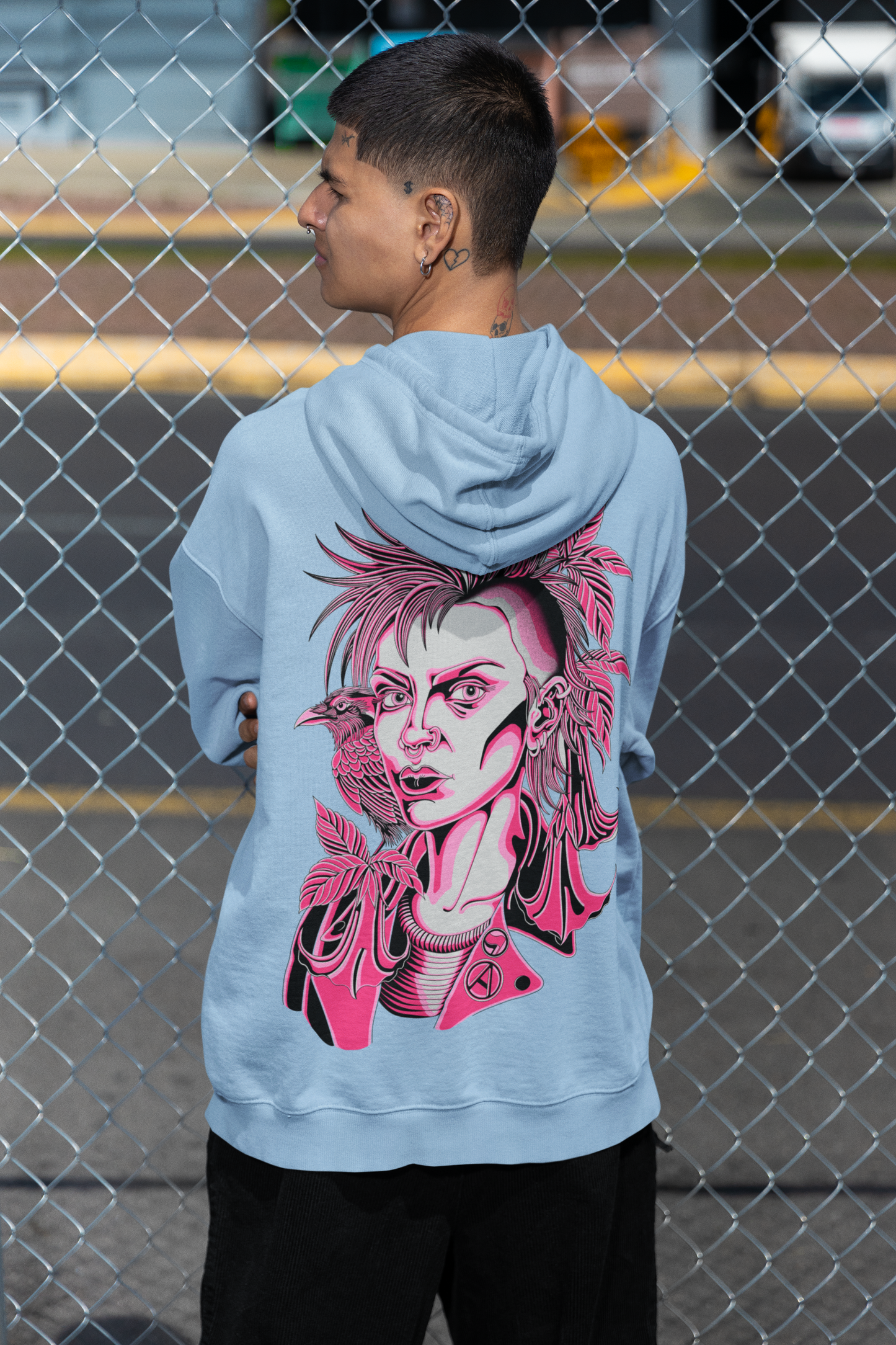PUNK GIRL Hoodie – Tattoo Style Graphic Hoodie by 21GRAMS