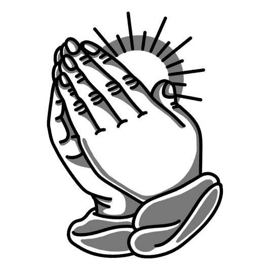 Praying Hands 001 simple traditional leather tooling pattern by 21GRAMS